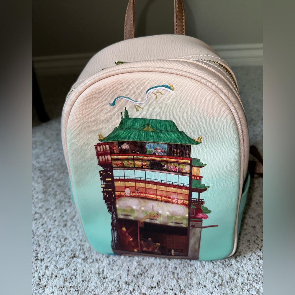 Loungefly Studio Chibli Spirited Away Bathouse Mini Backpack